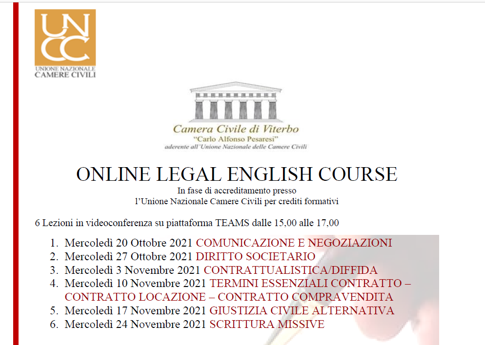 LOCANDINA corso legal english